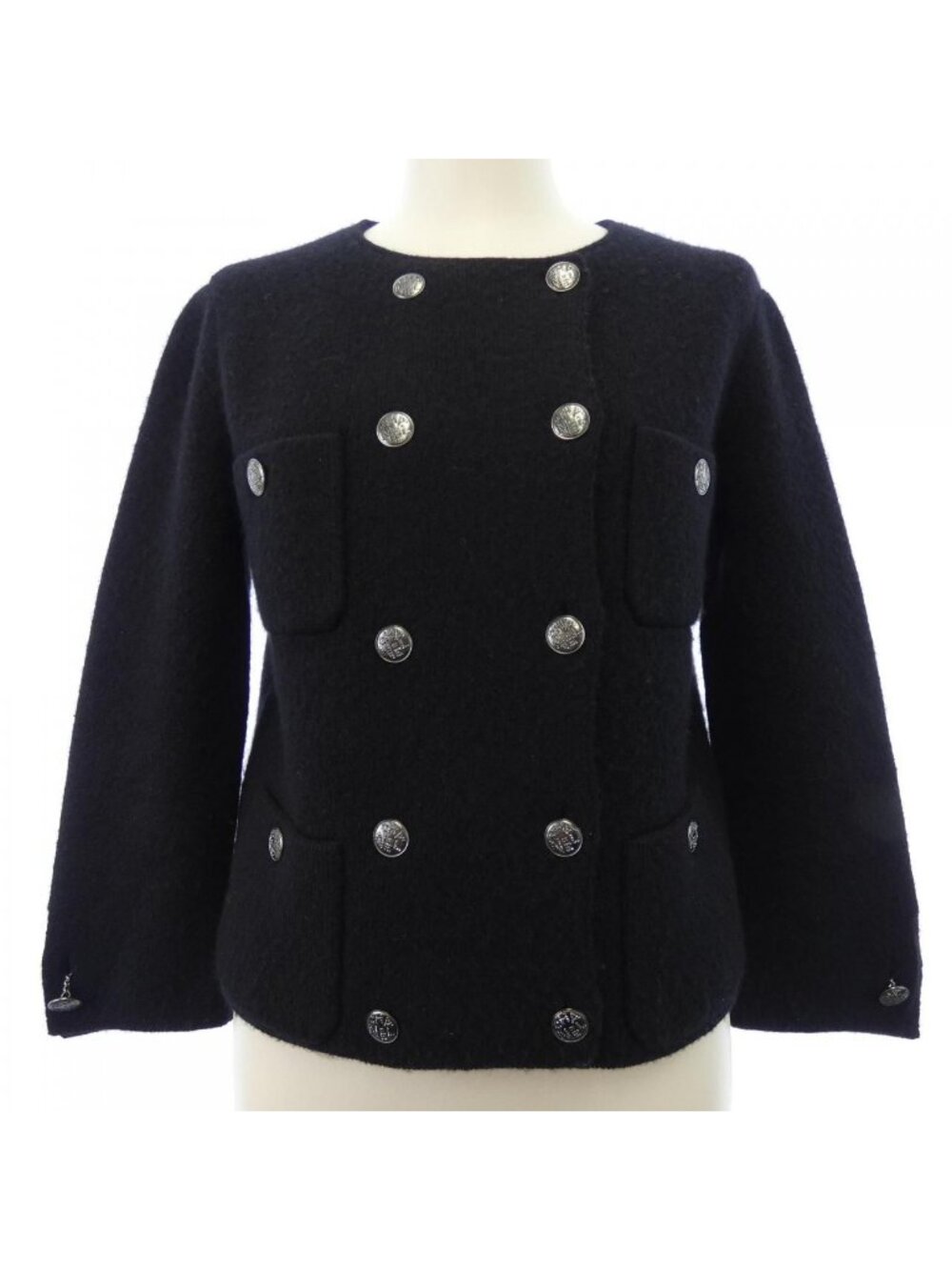 Chanel Collarless Jacket Black